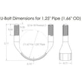 Better Mounts U-Bolt w/ Nuts 1.66" Medium {Wholesale)