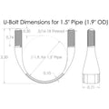 Better Mounts U-Bolt w/ Nuts 1.9" OD Large {Wholesale}